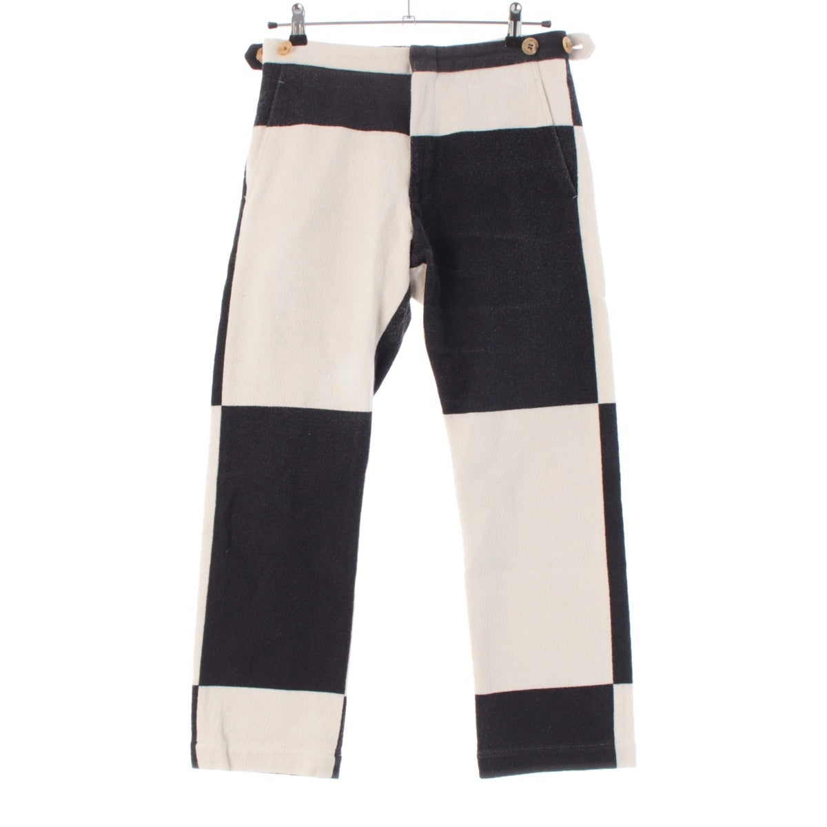 COMME des GARCONS HOMME PLUS cotton Colorblock Bicolor Pile Pants PP 10017S White black S