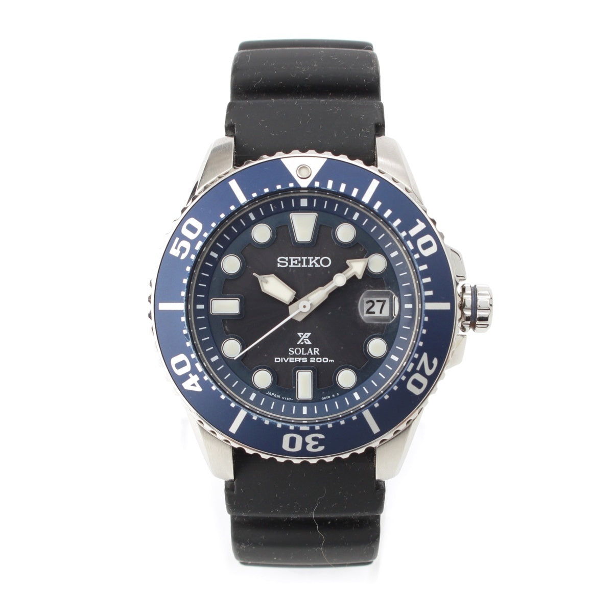 SEIKO Prospex Solar Powered Divers Watches black Dial V157-0BT0 Navy