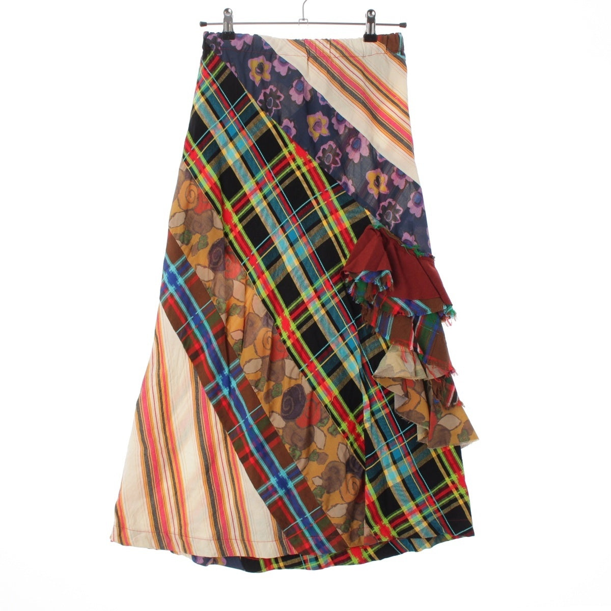 robe de chambre COMME des GARCONS wool Bias design patchwork flared skirt Long skirt Bottoms RS-040250 multicolor F