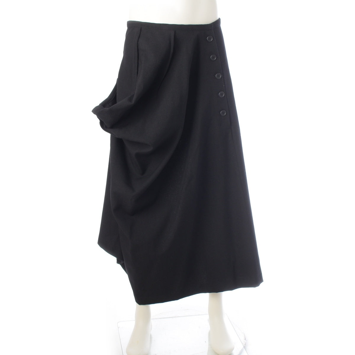 COMME des GARCONS HOMME PLUS wool Inside and outside, three-dimensional cutting design skirt PP-04036M black M