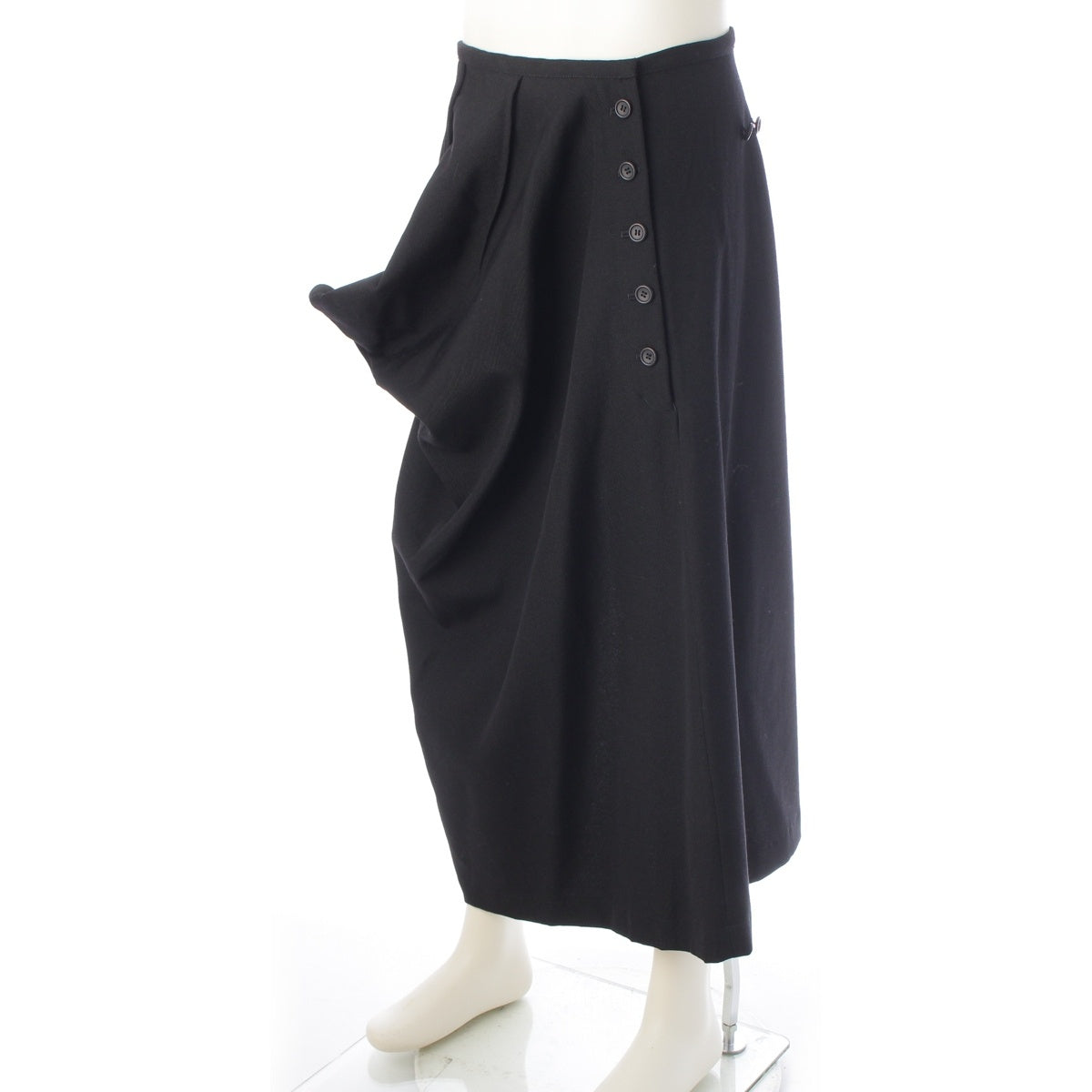 COMME des GARCONS HOMME PLUS wool Inside and outside, three-dimensional cutting design skirt PP-04036M black M