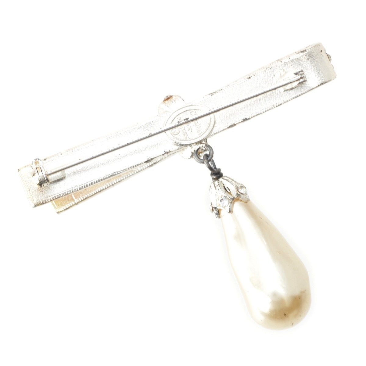 Christian Dior Galliano era bejeweled pearl pin Brooch Accessories Champagne Gold