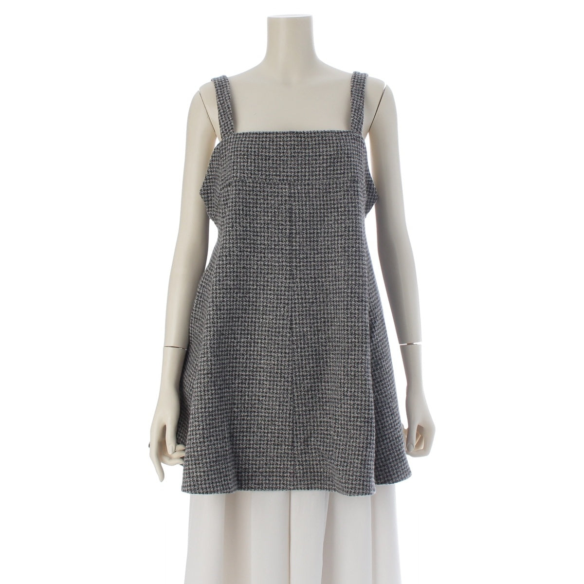 Drawer Wool silk WINTER3 Houndstooth Camisole Blouse Tunic 65212000022 gray 38