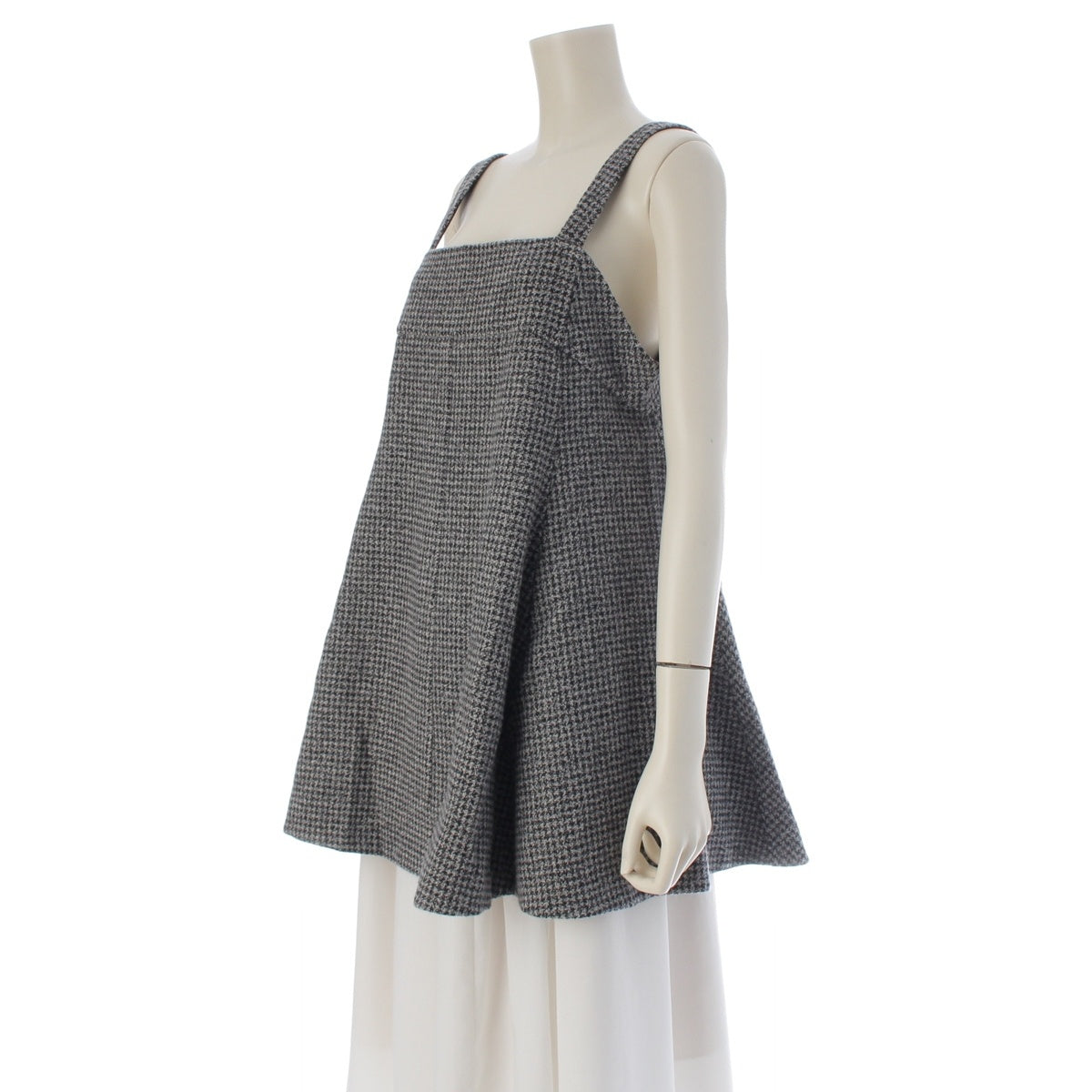 Drawer Wool silk WINTER3 Houndstooth Camisole Blouse Tunic 65212000022 gray 38