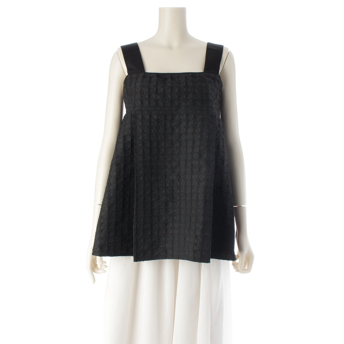 Drawer RESORT1 Puffy Jacquard Camisole blouse tops 6521-299-1220 black 36
