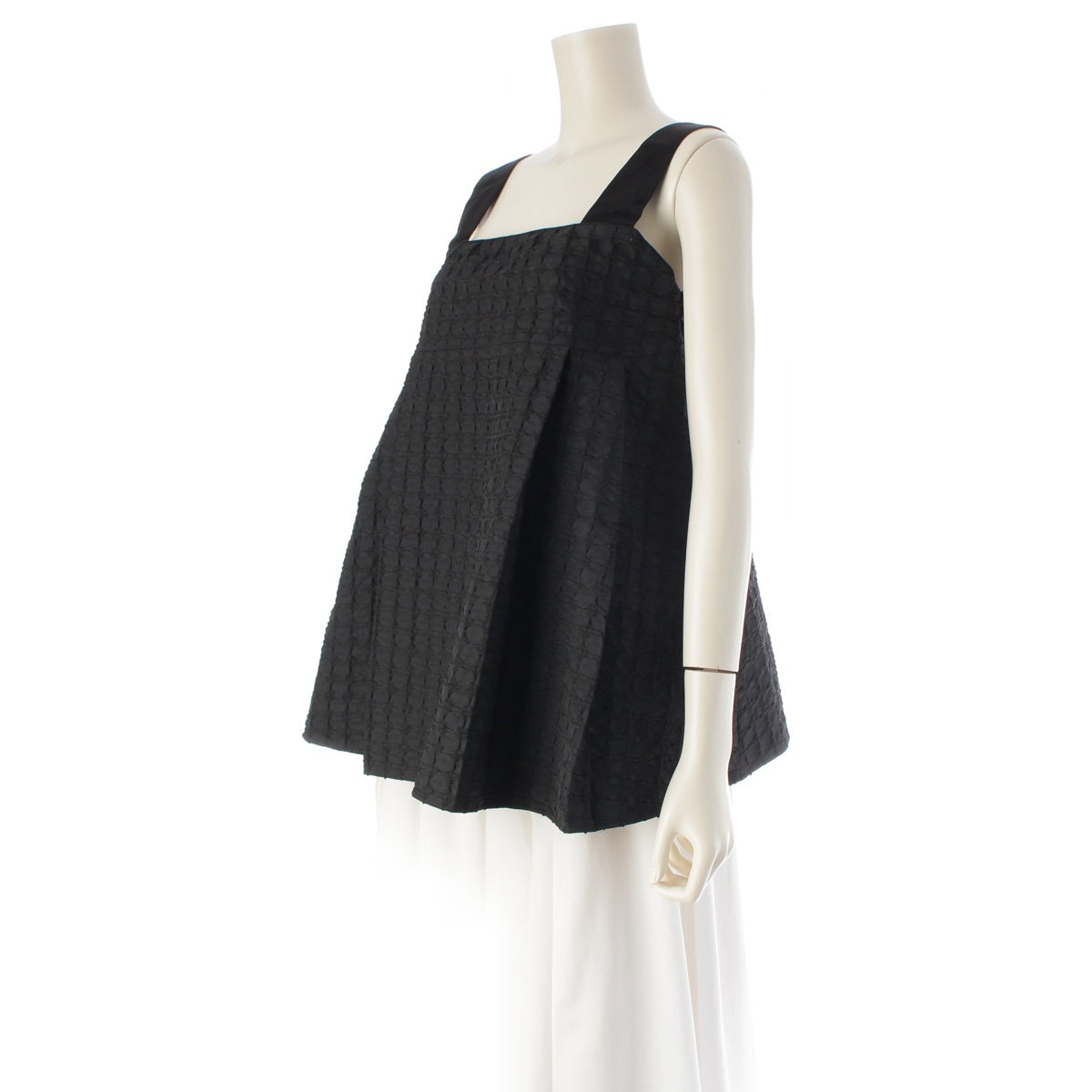 Drawer RESORT1 Puffy Jacquard Camisole blouse tops 6521-299-1220 black 36