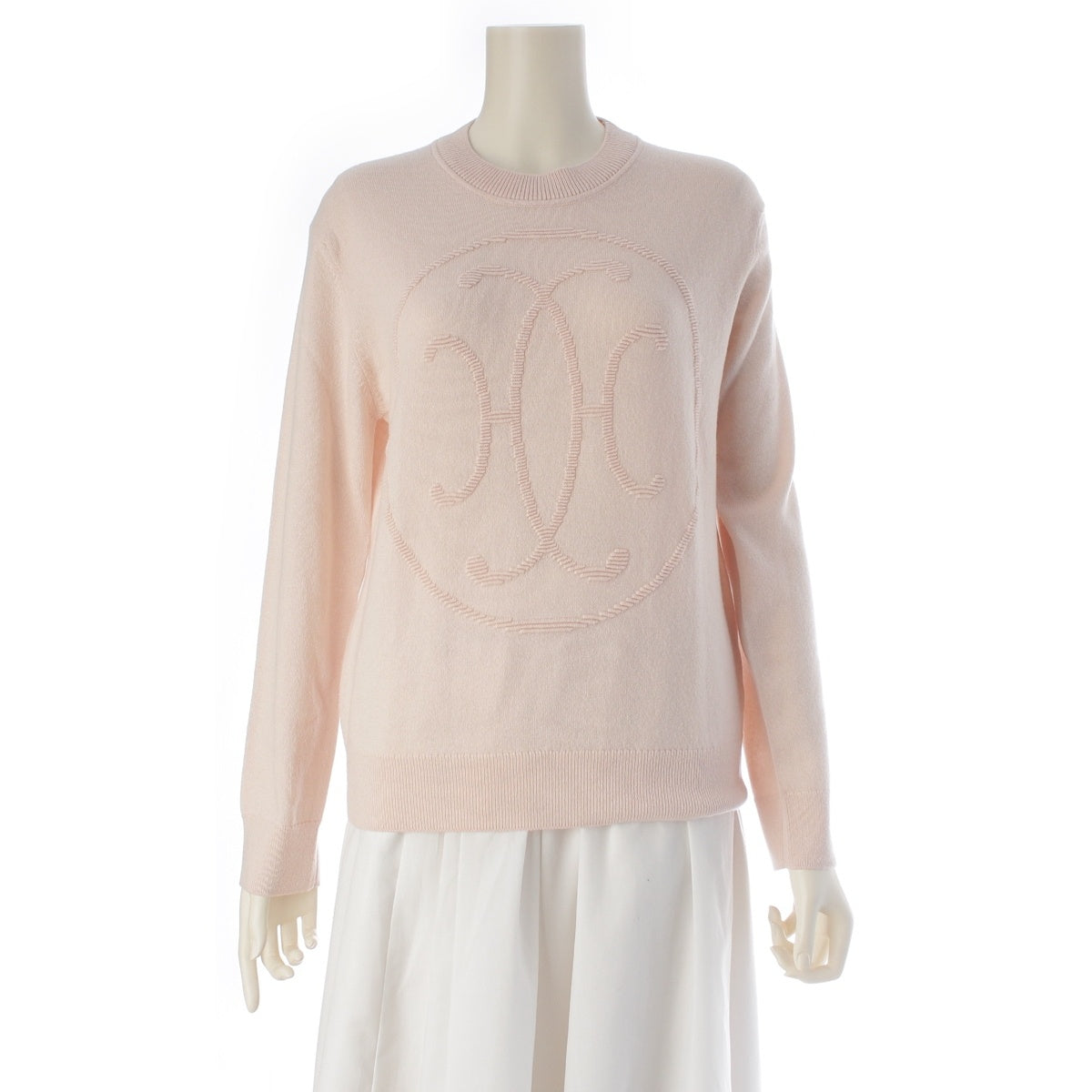 HERMES cashmere Knit sweater sweater tops pink 40