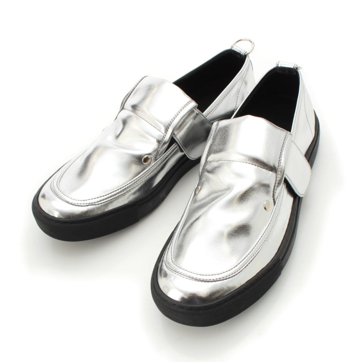 COMME des GARCONS HOMME PLUS Armor shoes Slip-on PZ-K107 Silver 10.2"