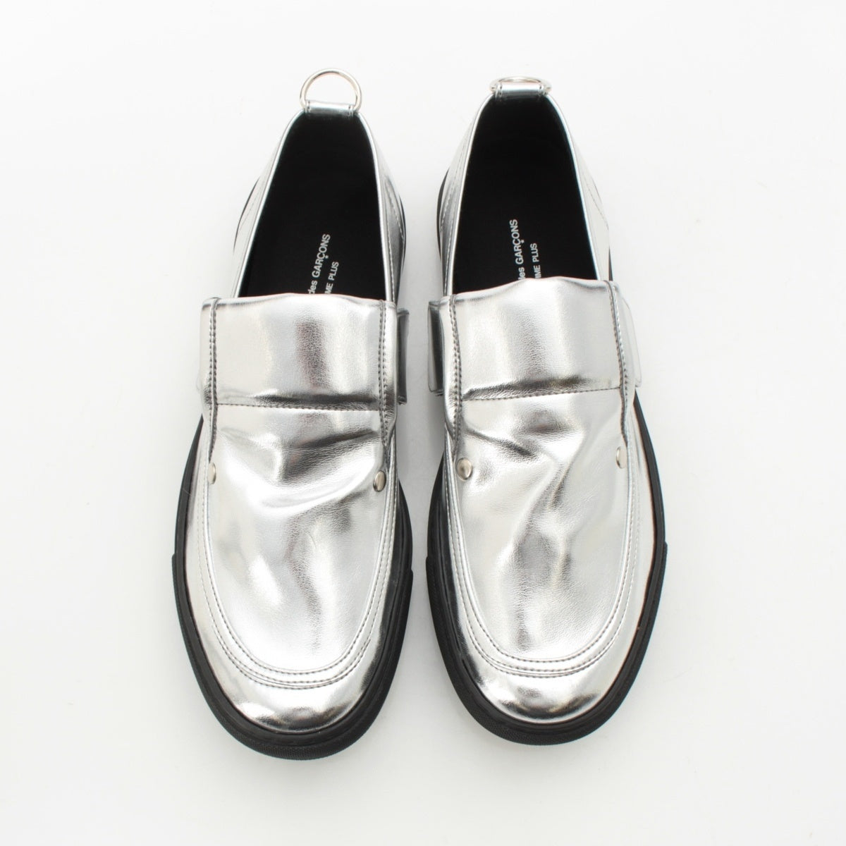 COMME des GARCONS HOMME PLUS Armor shoes Slip-on PZ-K107 Silver 10.2"