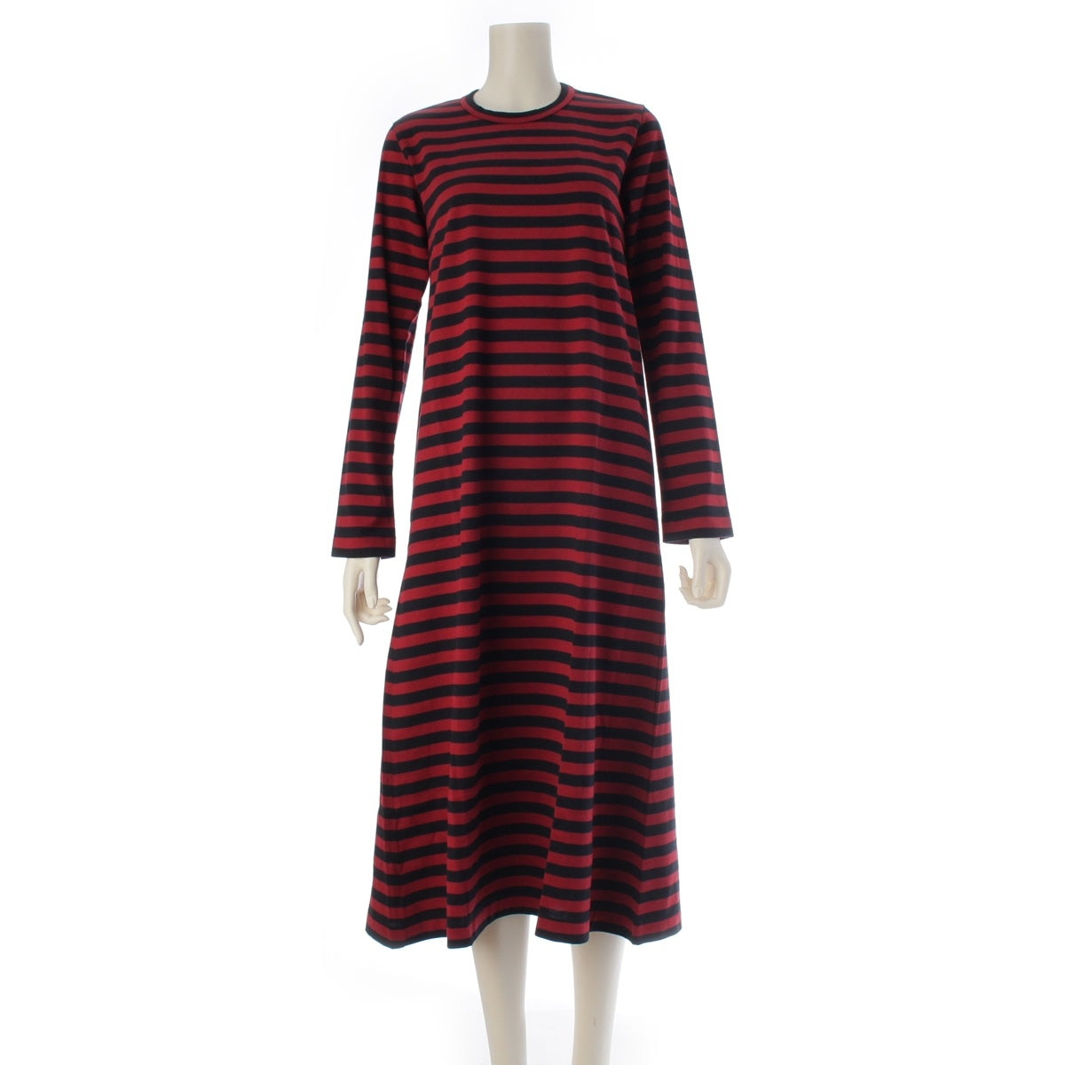 COMME des GARCONS COMME des GARCONS cotton Border long one piece RQ-T039 Red black S