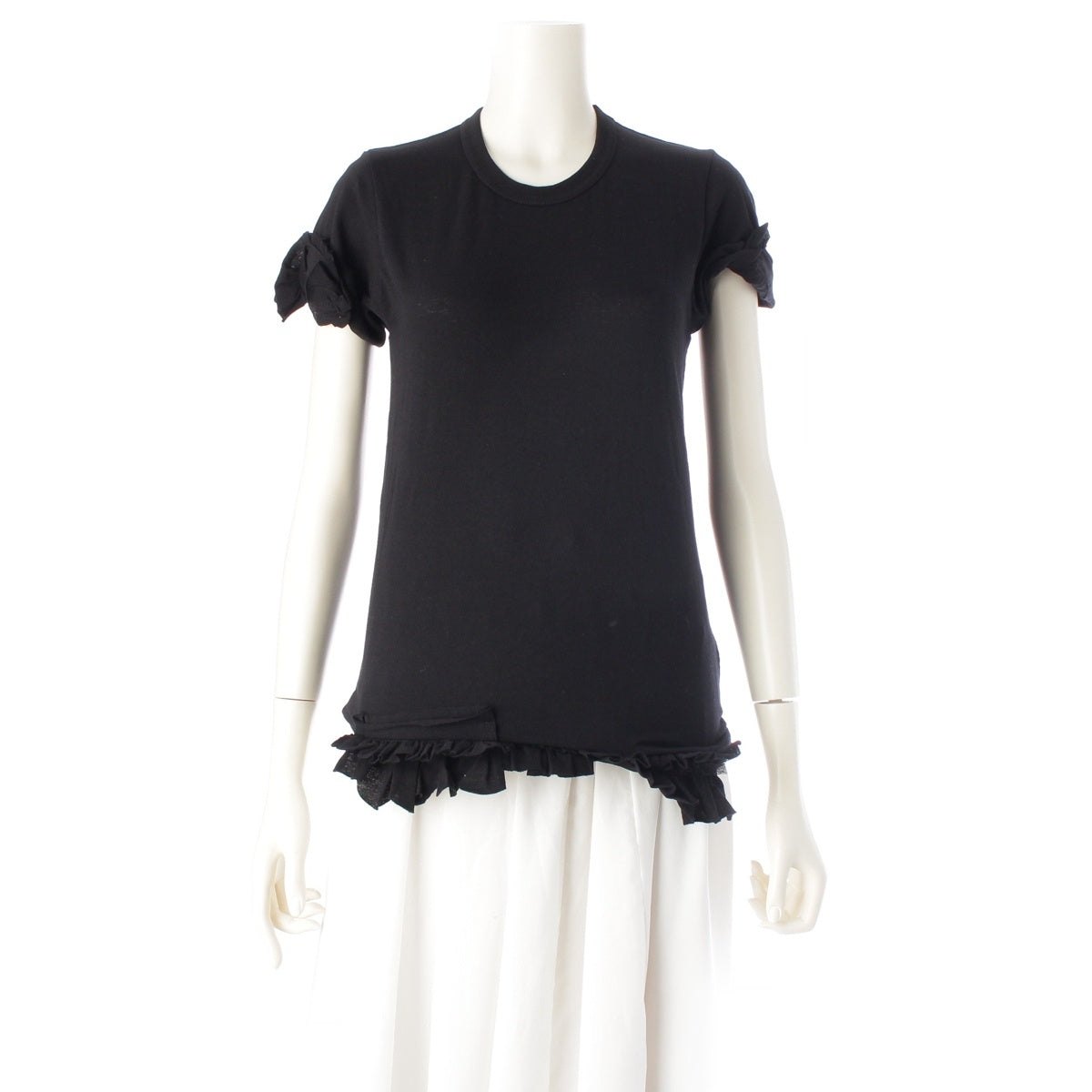 COMME des GARCONS cotton Frill design short sleeves Cut Cotton-filled GK-T041 black XS