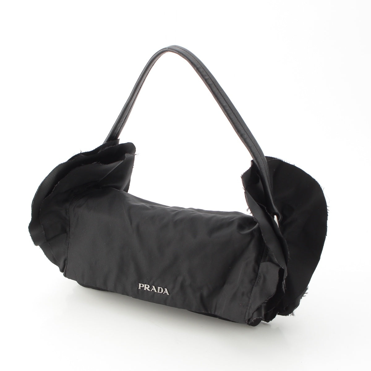 PRADA Test nylon Frill One Shoulder Bag BR4023 black