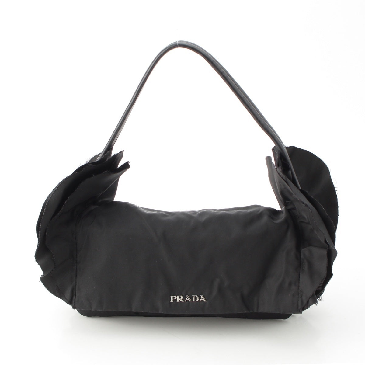 PRADA Test nylon Frill One Shoulder Bag BR4023 black