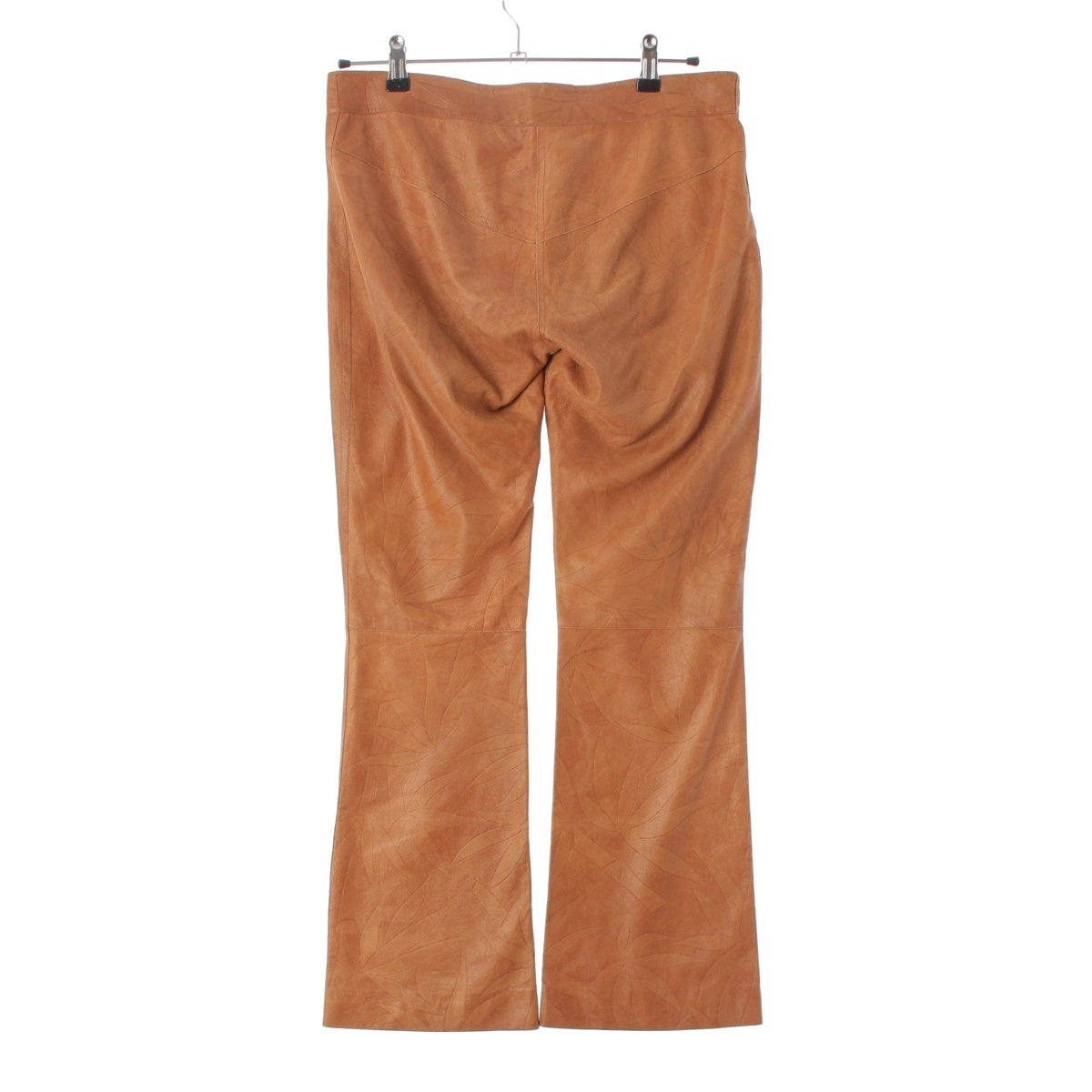 Christian Dior Goat leather Leaf pattern Pants Brown camel 34