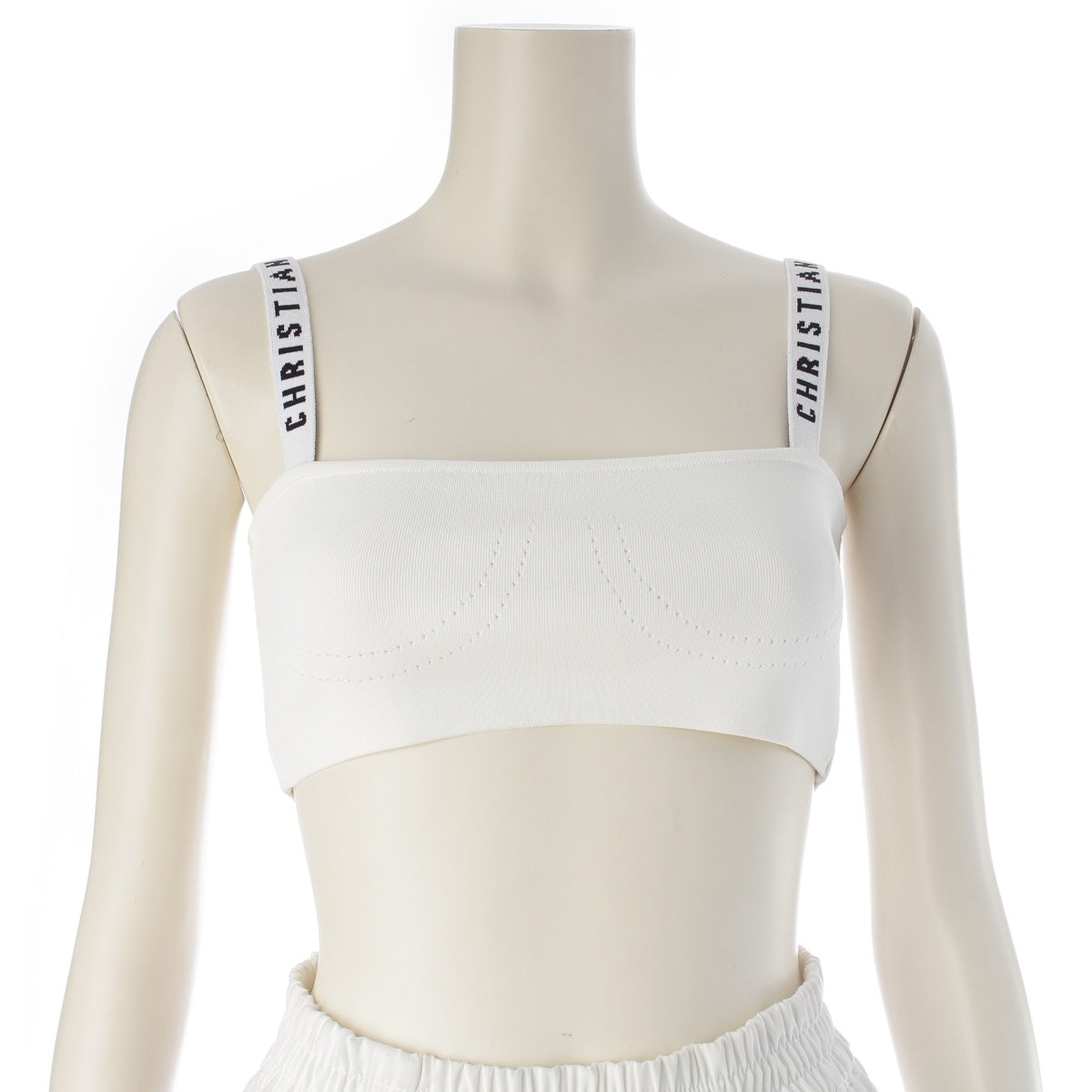 Christian Dior Knit bra top innerwear tops 844E02AM506 White black XS