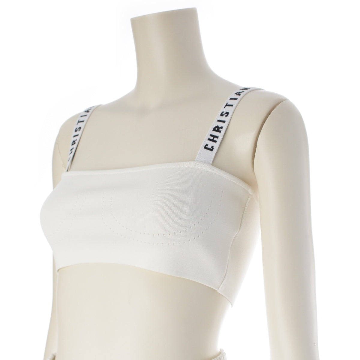Christian Dior Knit bra top innerwear tops 844E02AM506 White black XS