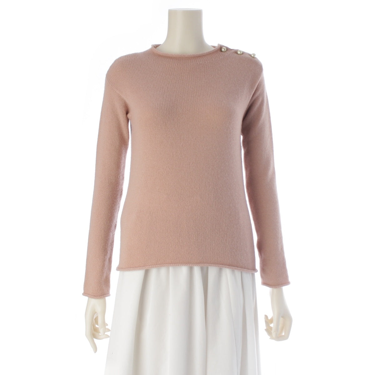 Dior cashmere Knit Pearl sweater 354S74AM082 pink 38