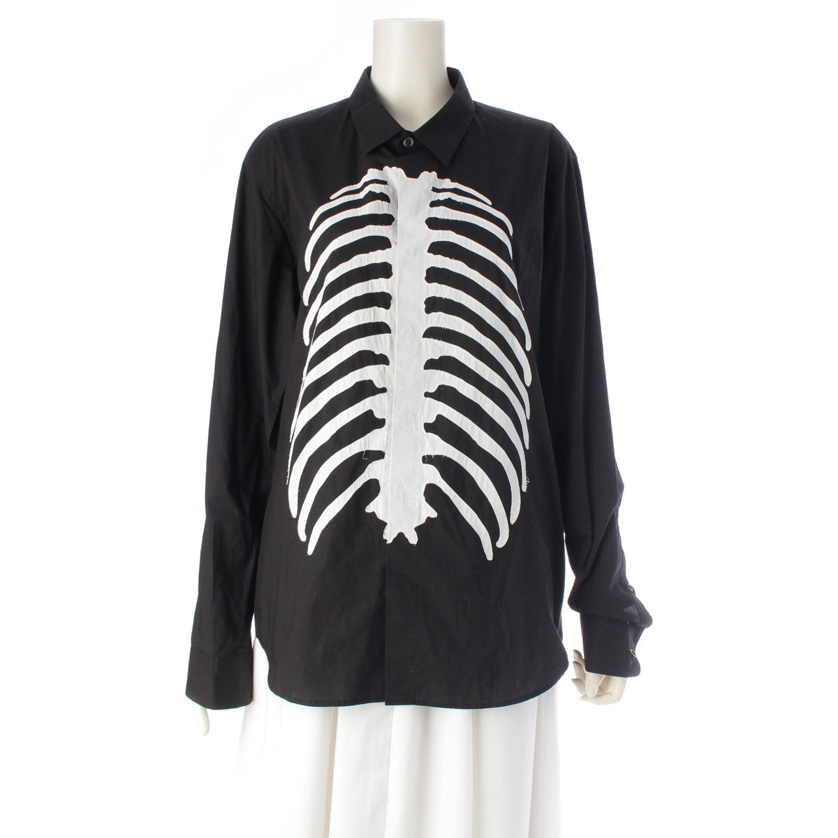 UNDERCOVER cotton Skeleton bones Long sleeve shirt L4404 black 3