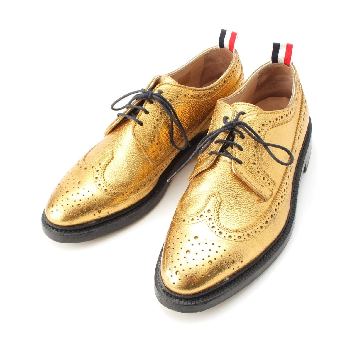 THOM BROWNE Wingtip medallion Dress shoes gold EU 40.5