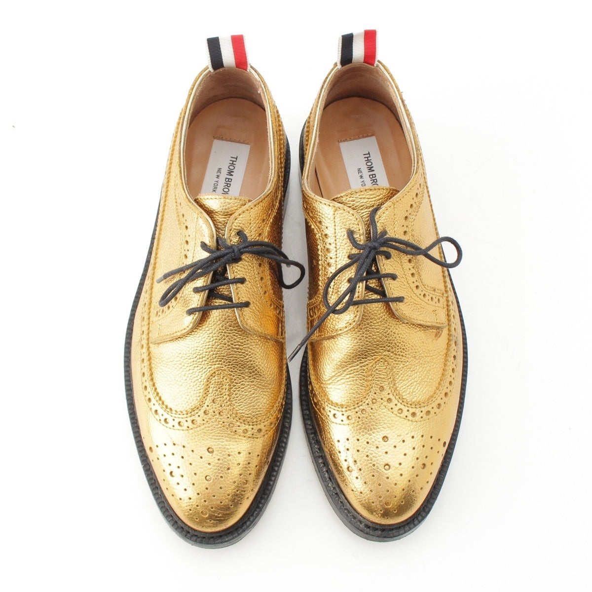 THOM BROWNE Wingtip medallion Dress shoes gold EU 40.5
