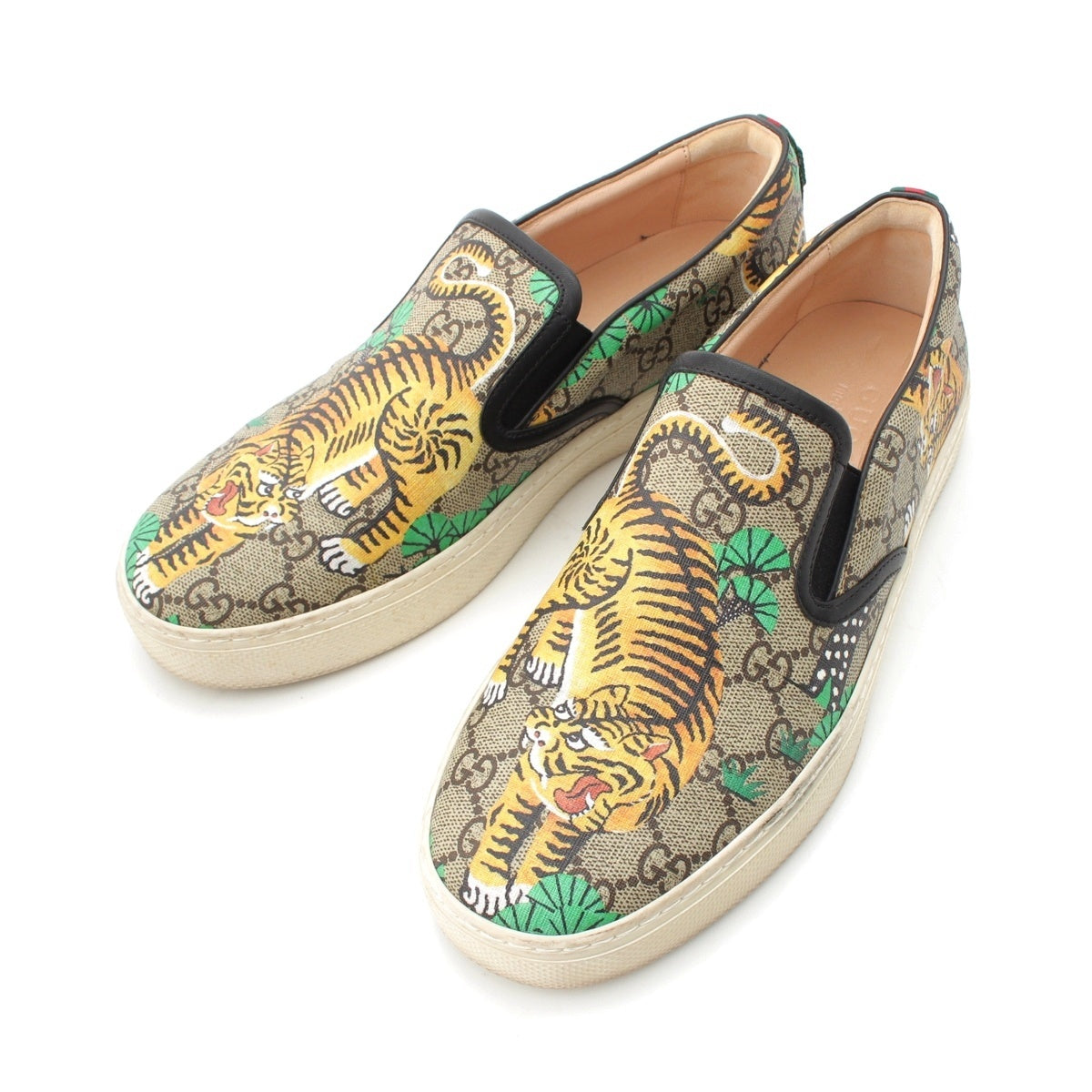 GUCCI GG Supreme Bengal Tiger Slip-on 407362 Brown 7