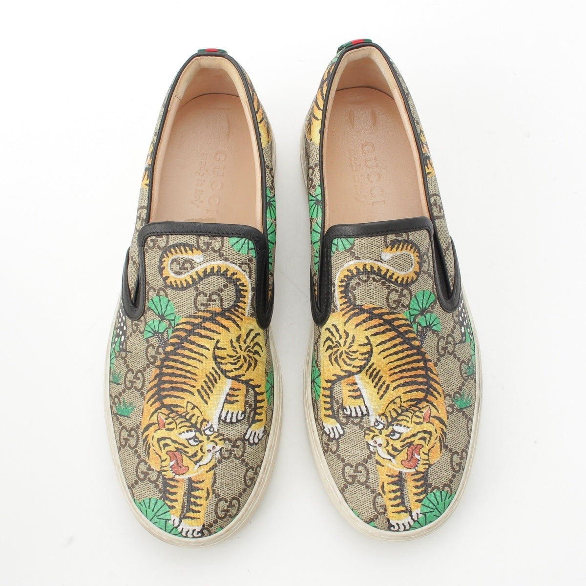 GUCCI GG Supreme Bengal Tiger Slip-on 407362 Brown 7