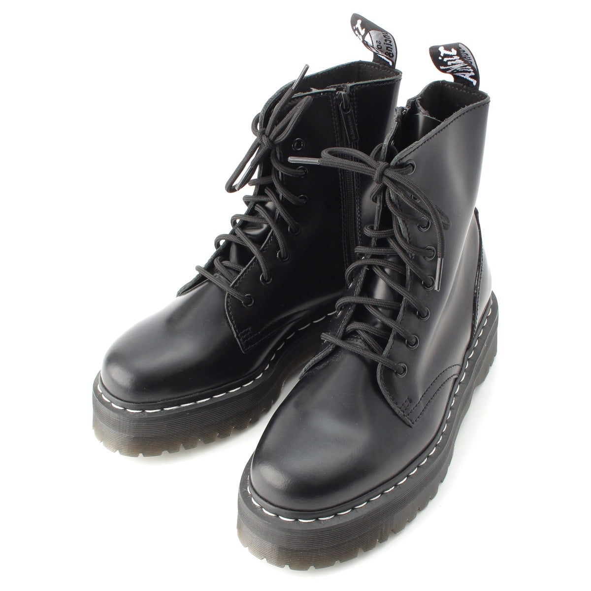 Dr.Martens JADON leather 8-hole white stitch short boots black UK8