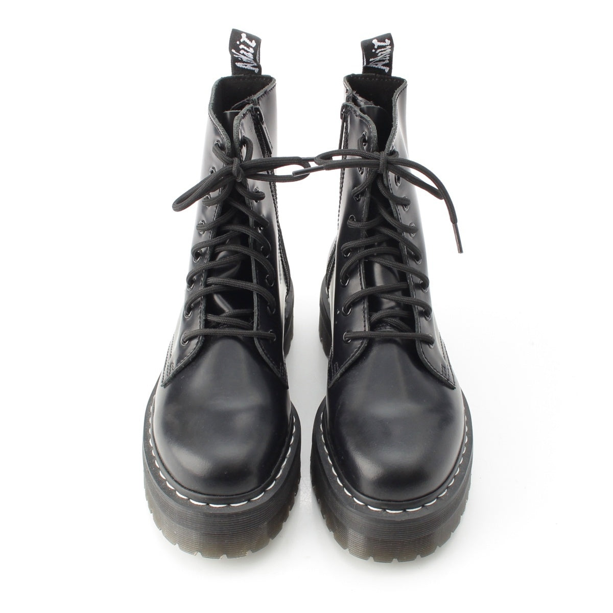 Dr.Martens JADON leather 8-hole white stitch short boots black UK8
