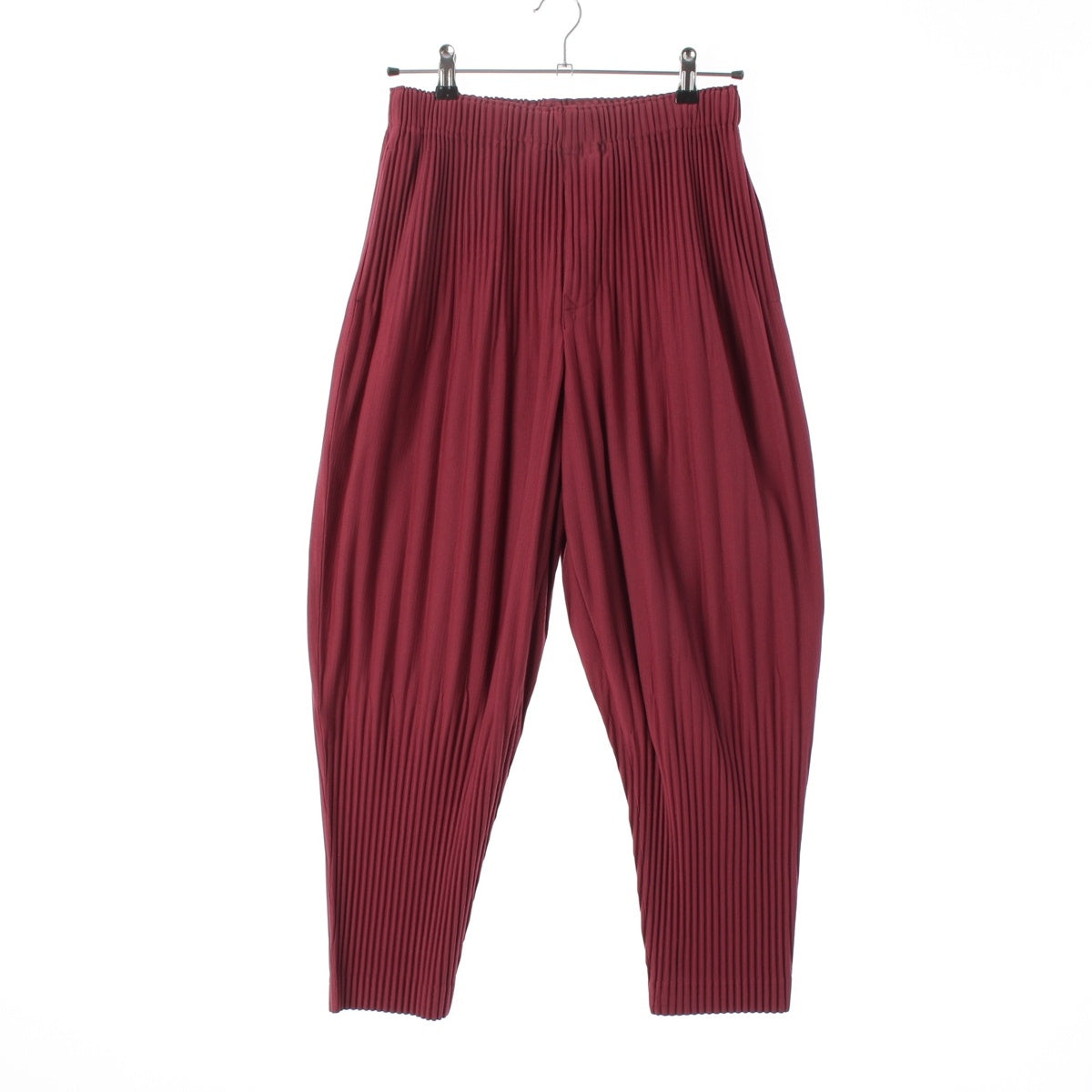 HOMME PLISSE ISSEY polyester Pleated balloon Pants HP33JF185 Burgundy 1