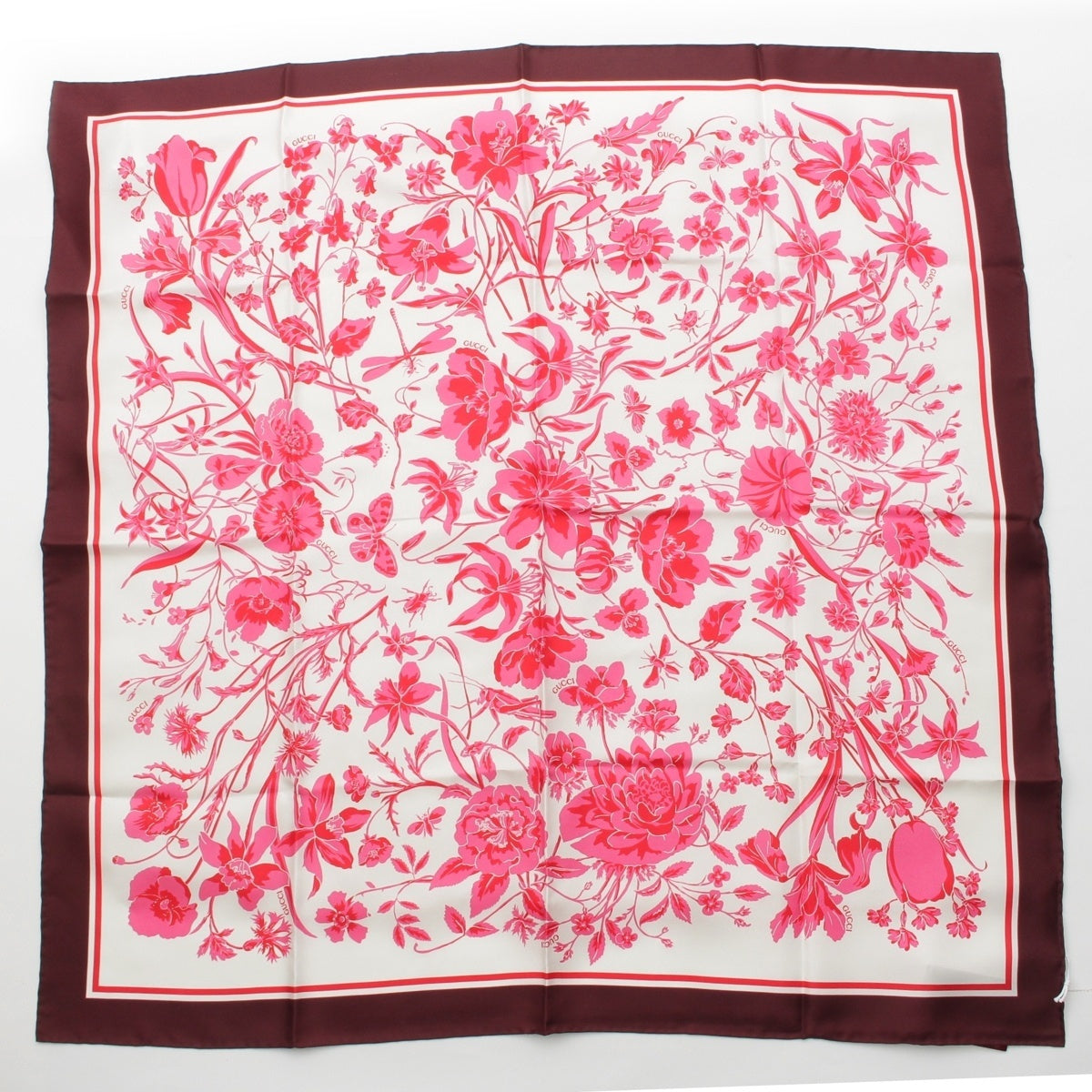 GUCCI silk GG Flora scarf 786252 Pink