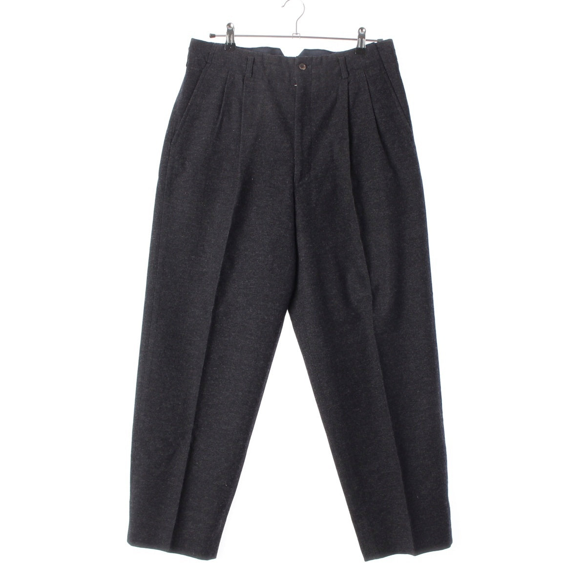 COMME des GARCONS HOMME wool Wide slacks Pants HP-08008M Charcoal Gray Navy M