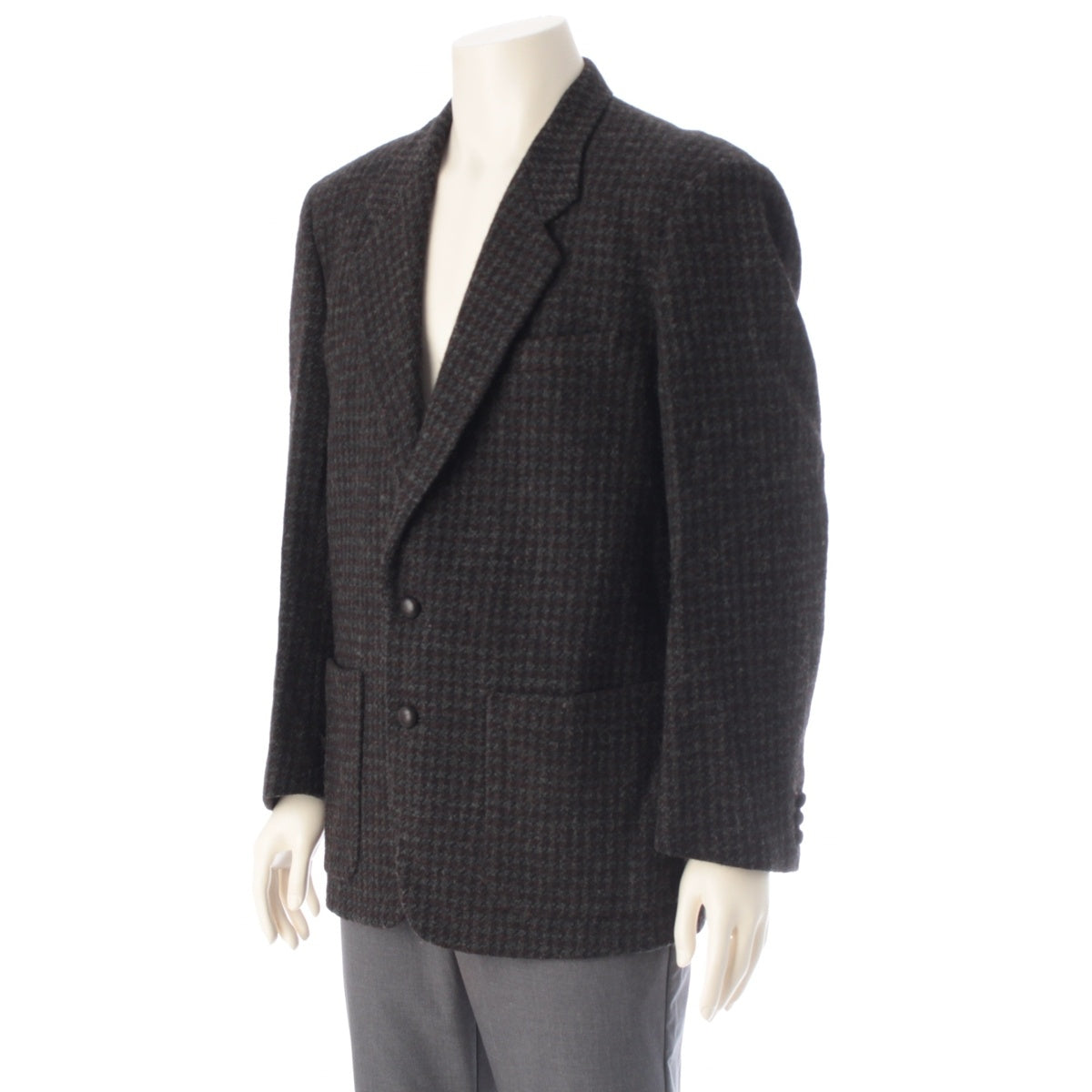 COMME des GARCONS HOMME wool 2B Covered Buttons tailored jacket D-TK9210 Brown, Gray, Black M