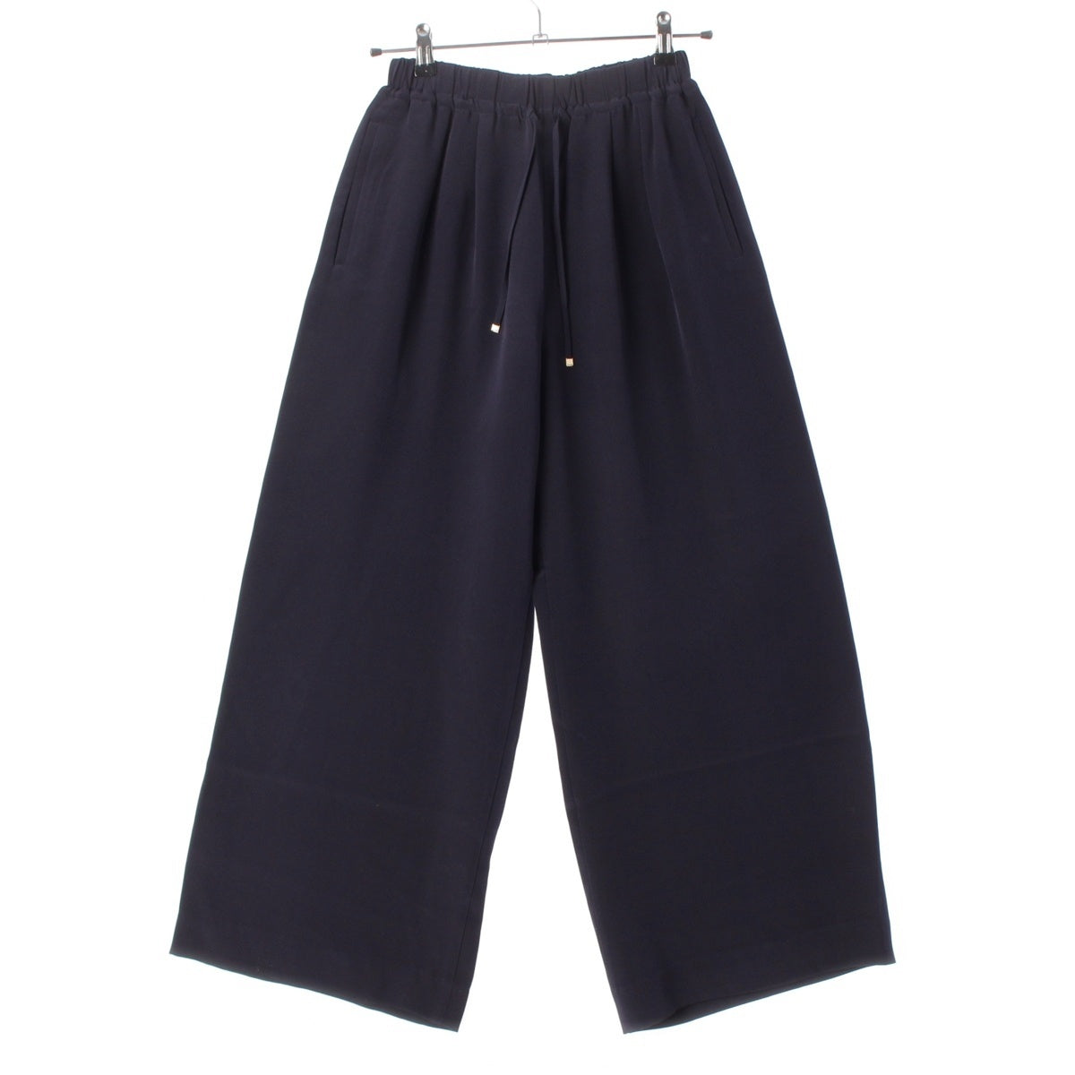 Drawer silk Georgette drawstring Pants 6514-299-1484 Navy 34