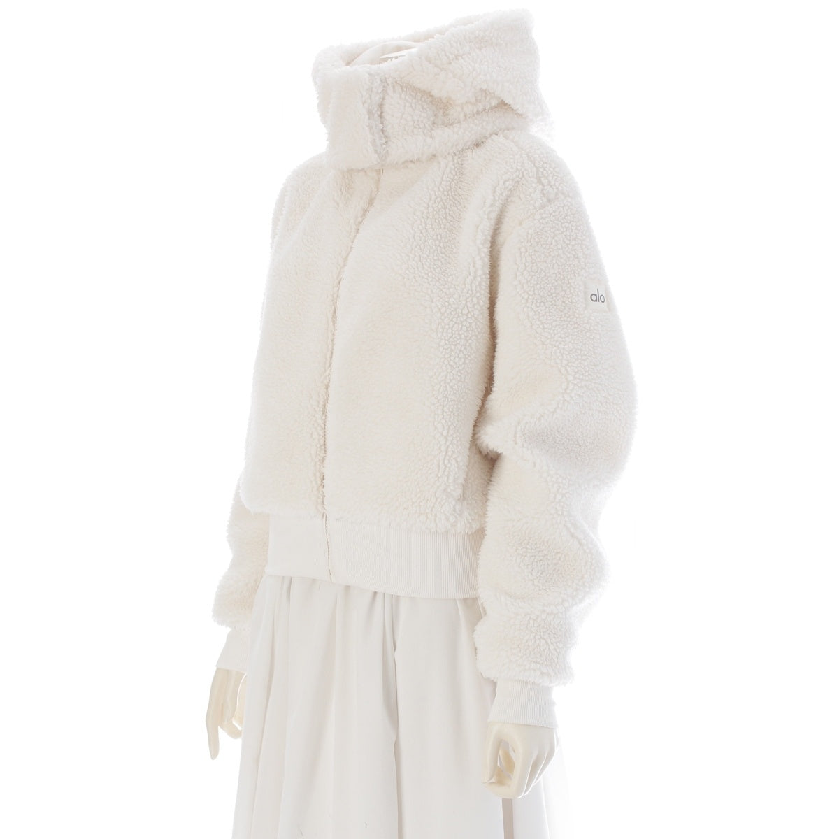 ALO yoga Foxy Sherpa Jacket Boa hoodie Blouson Jacket W4493R white xxs
