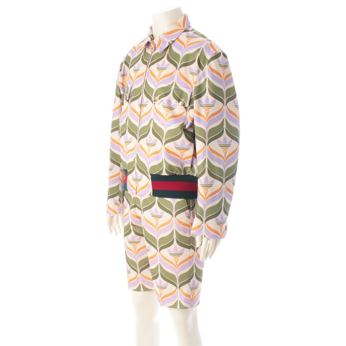 GUCCI Adidas Trefoil print jacket (short) Pants setup multicolor 46 44