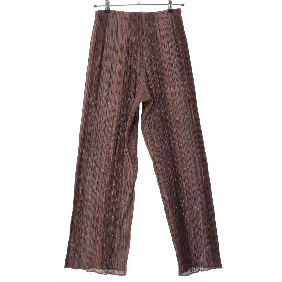 ISSEY MIYAKE Pleated Stripes Pants IM53-FF922 Gradient Brown L
