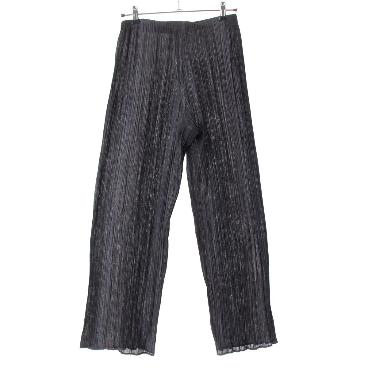 ISSEY MIYAKE polyester Pleated Stripes Pants IM53-FF922 Gradient Black L
