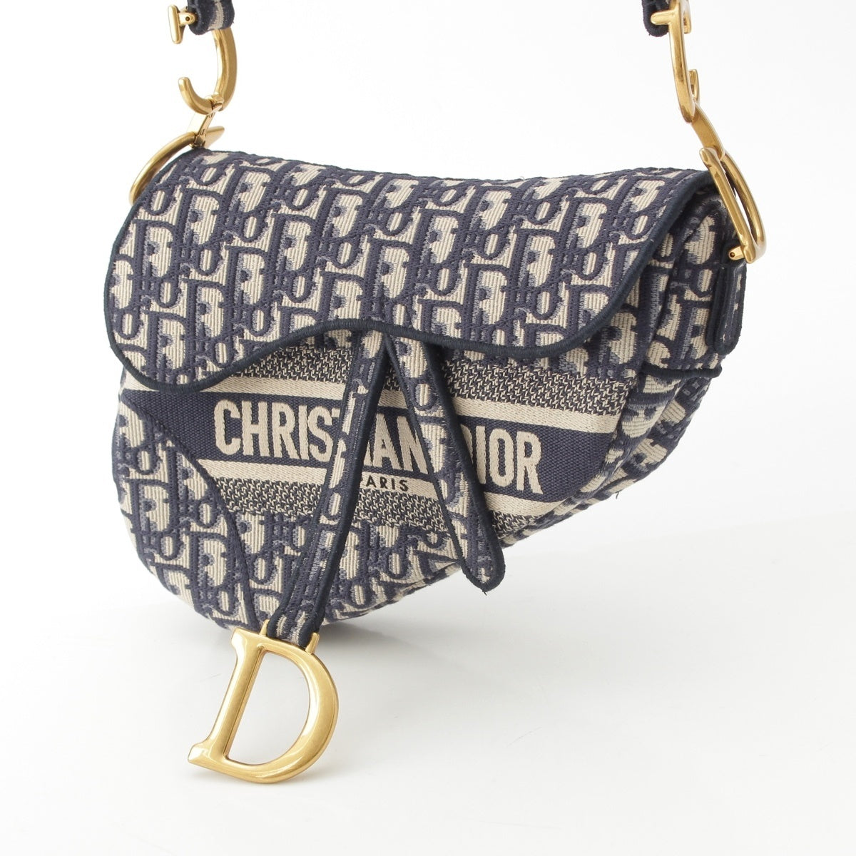 Dior Oblique Saddle back one belt Shoulder Bag Navy