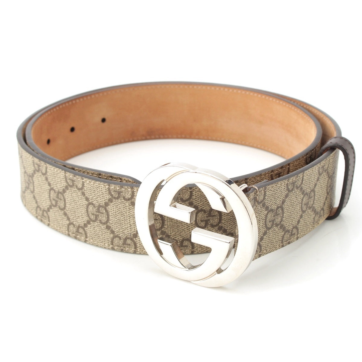 GUCCI GG Interlocking GG Supreme belt 411924 Brown