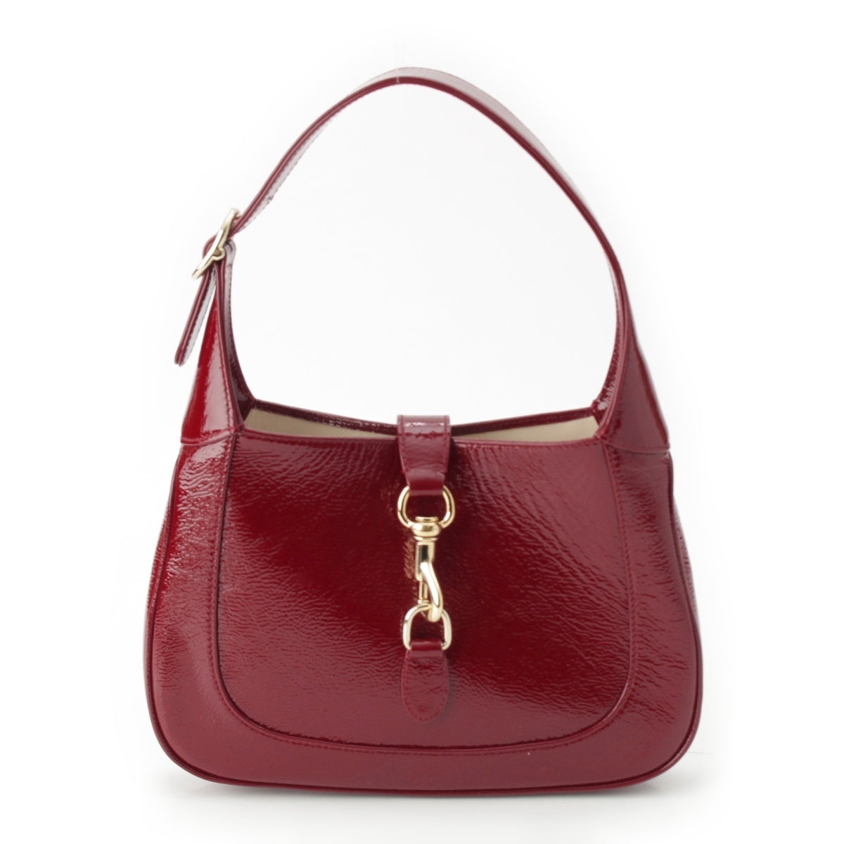 GUCCI Jackie Patent leather Sherry line Shoulder Bag 782849 Bordeaux