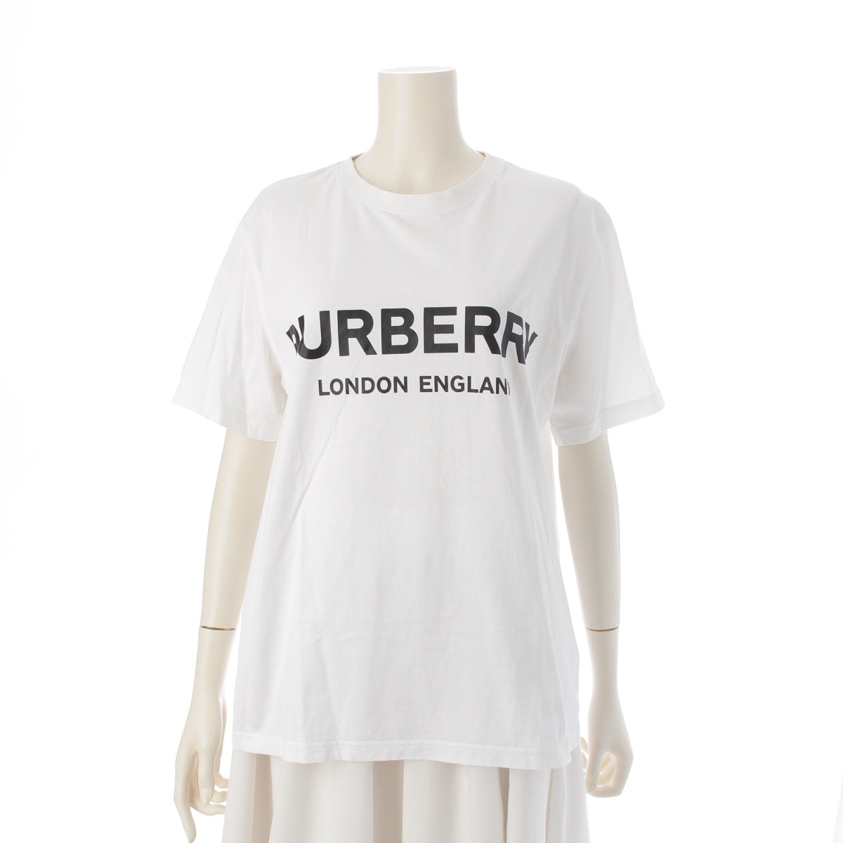 BURBERRY cotton Logo print Short sleeve T-shirt tops white XL