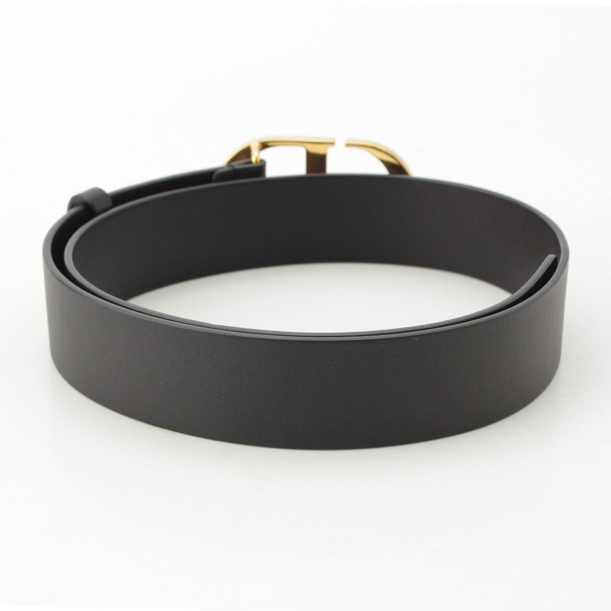 Christian Dior leather Montaigne 30 belt black 75