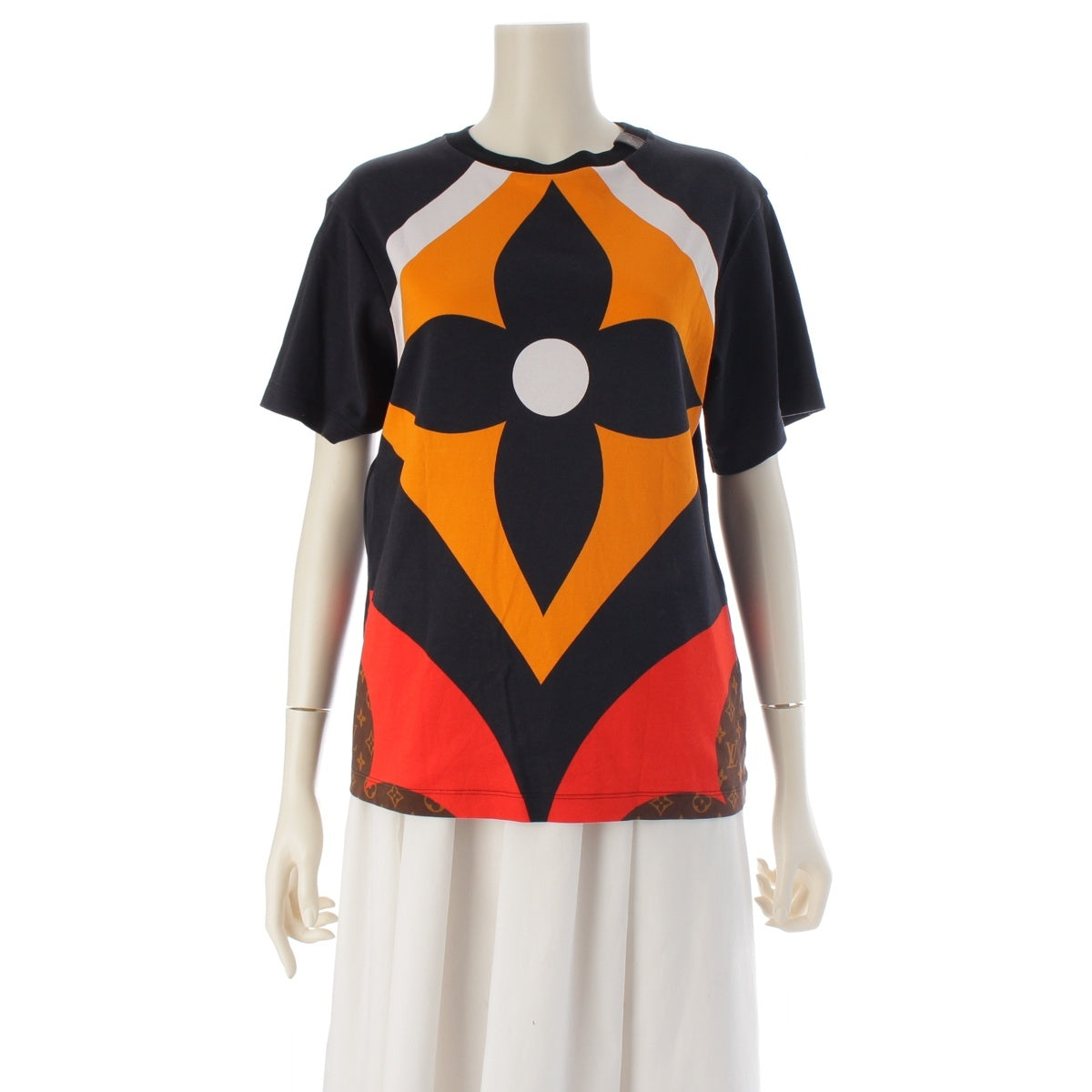 LOUIS VUITTON Game On Giant Monogram Short sleeve T-shirt tops Orange navy M