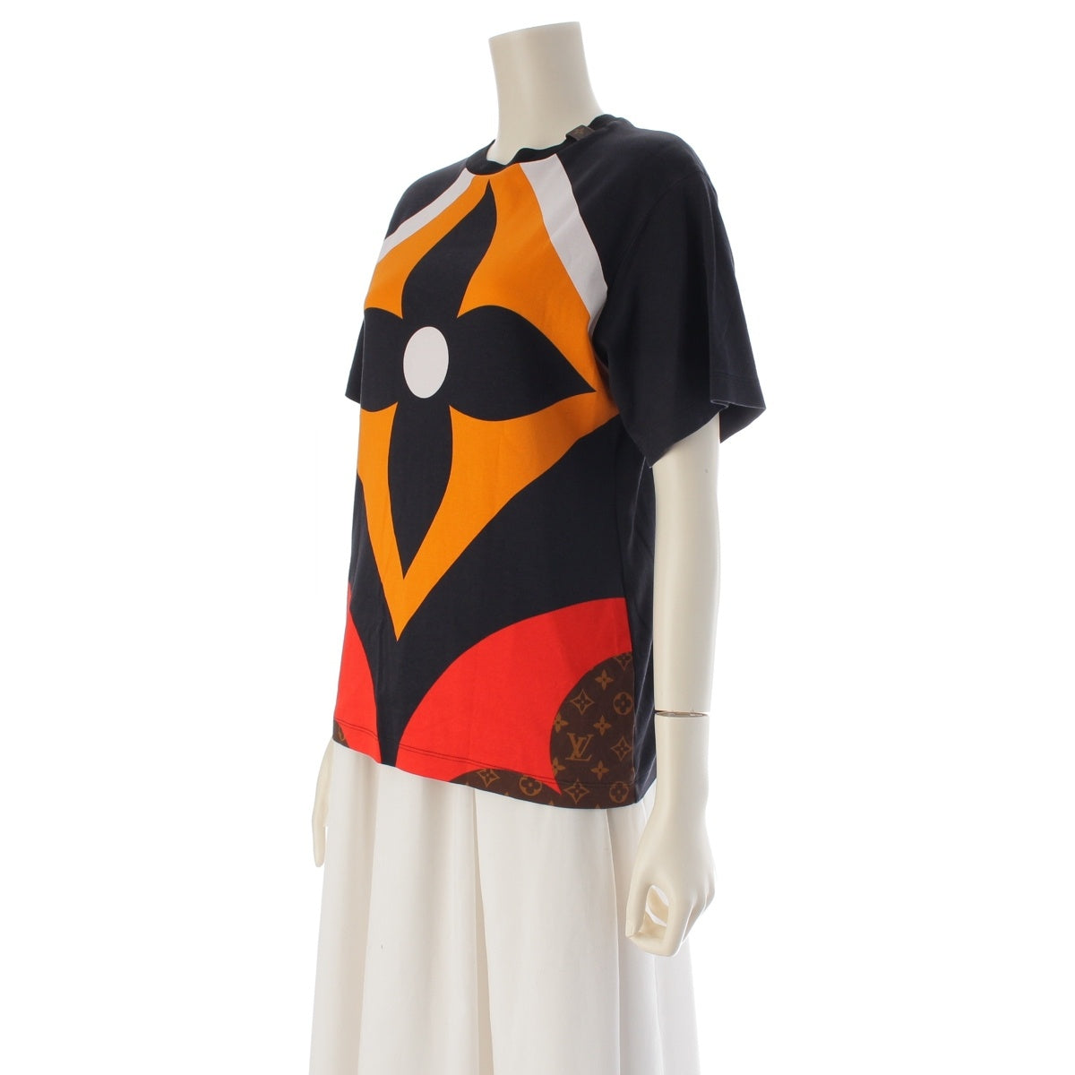 LOUIS VUITTON Game On Giant Monogram Short sleeve T-shirt tops Orange navy M