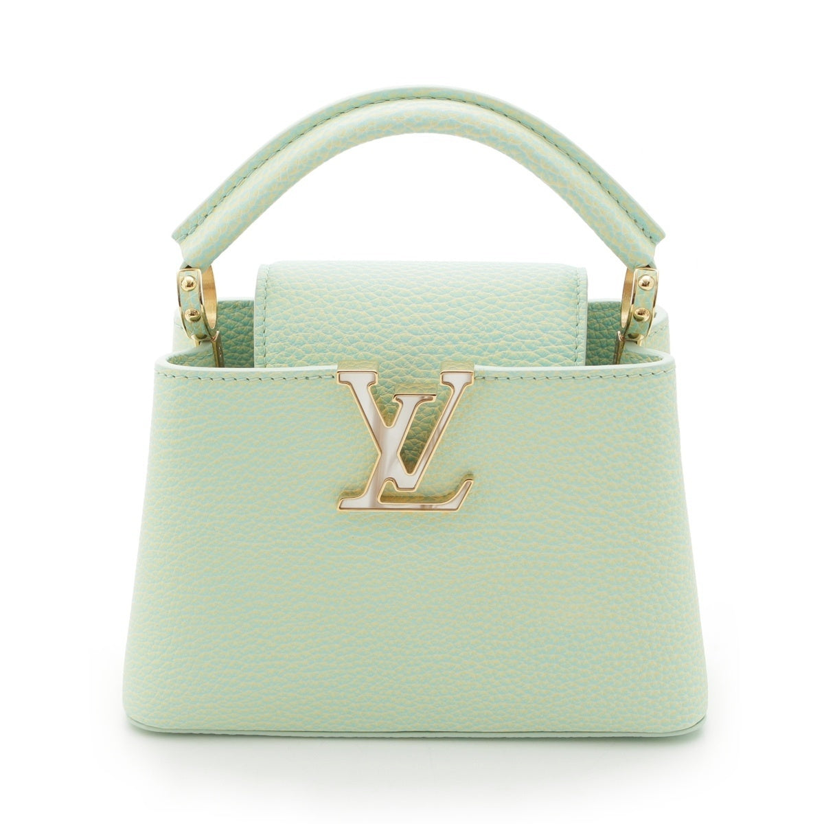 LOUIS VUITTON Capucines MINI Taurillon Clemence 2WAY Shoulder Handbag M59850 Mint green