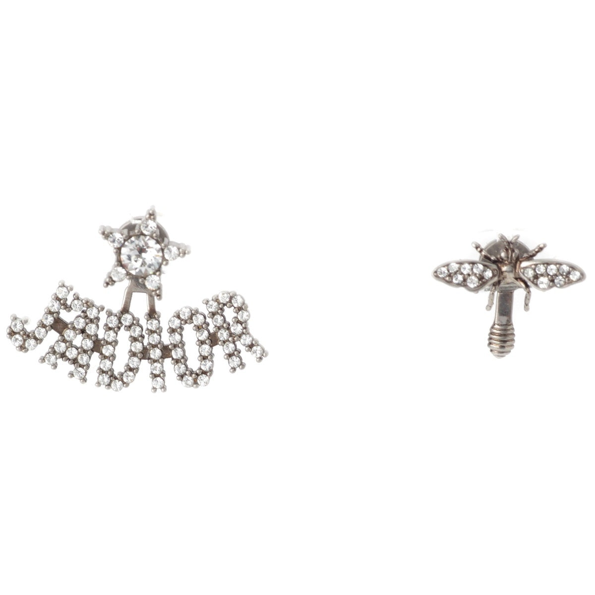 Dior J'ADIOR Bee Rhinestone Pierce Accessories Silver