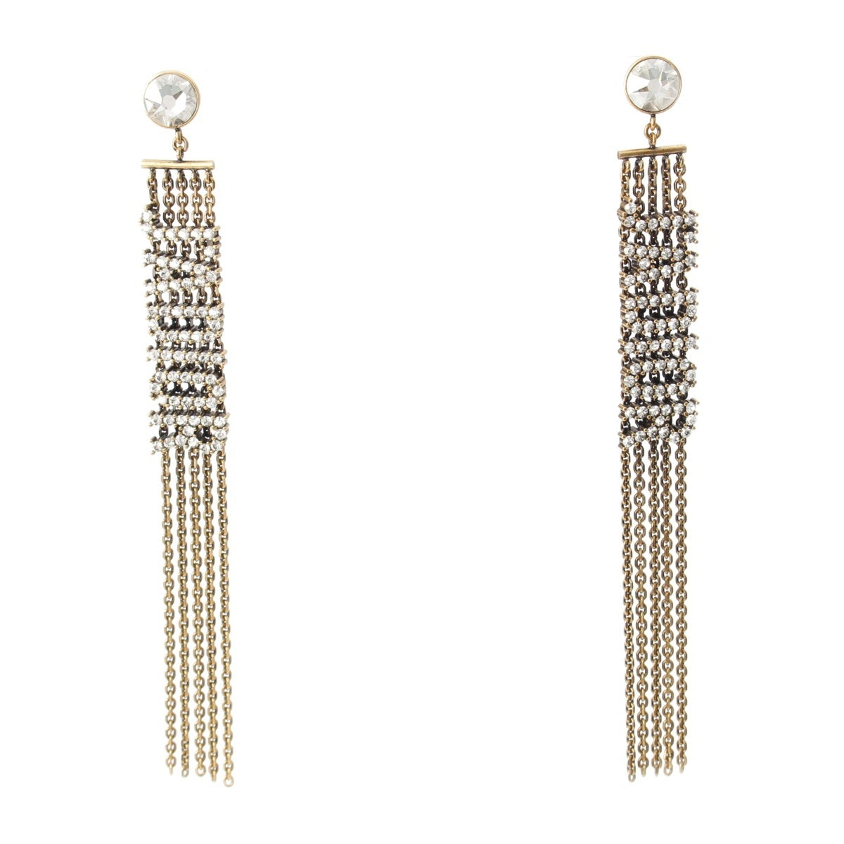 Dior J'ADIOR Rhinestone chain Pierce gold