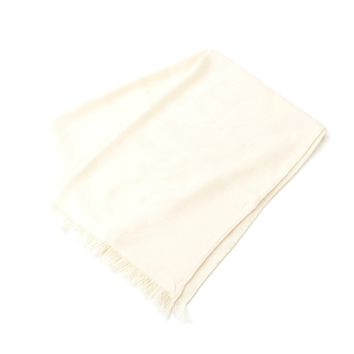 HERMES New Libris cashmere silk Stall Ivory
