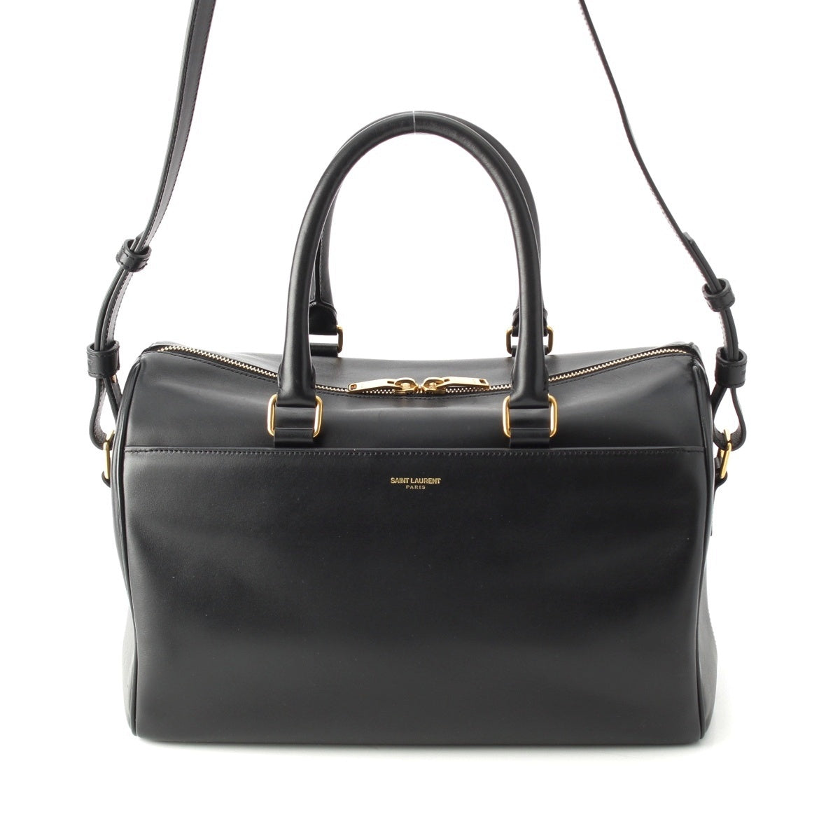 SAINT LAURENT Classic 2-Way Duffle Bag Shoulder Bag 322049 black