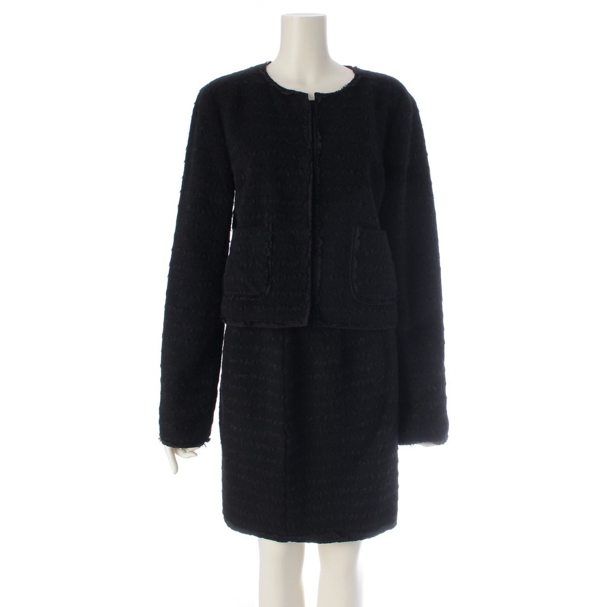 DOLCE&GABBANA Wool mohair blend No color jacket Skirt setup black 44